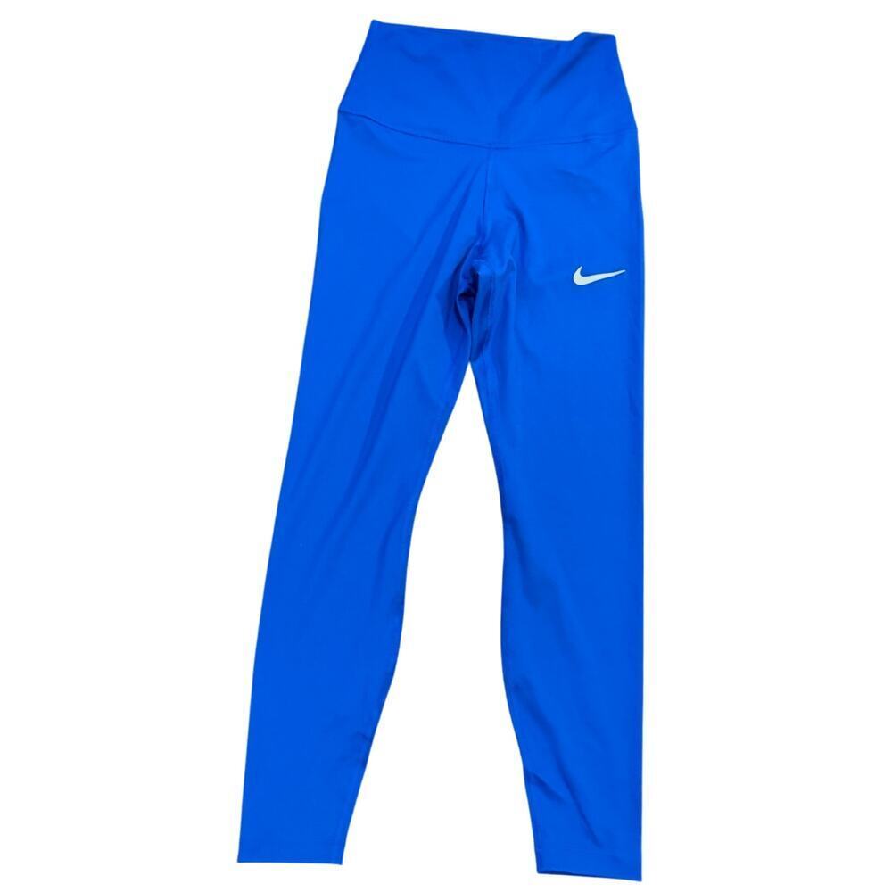 EUC Nike bright blue leggings sz S smooth activewear lightweight yoga exercise